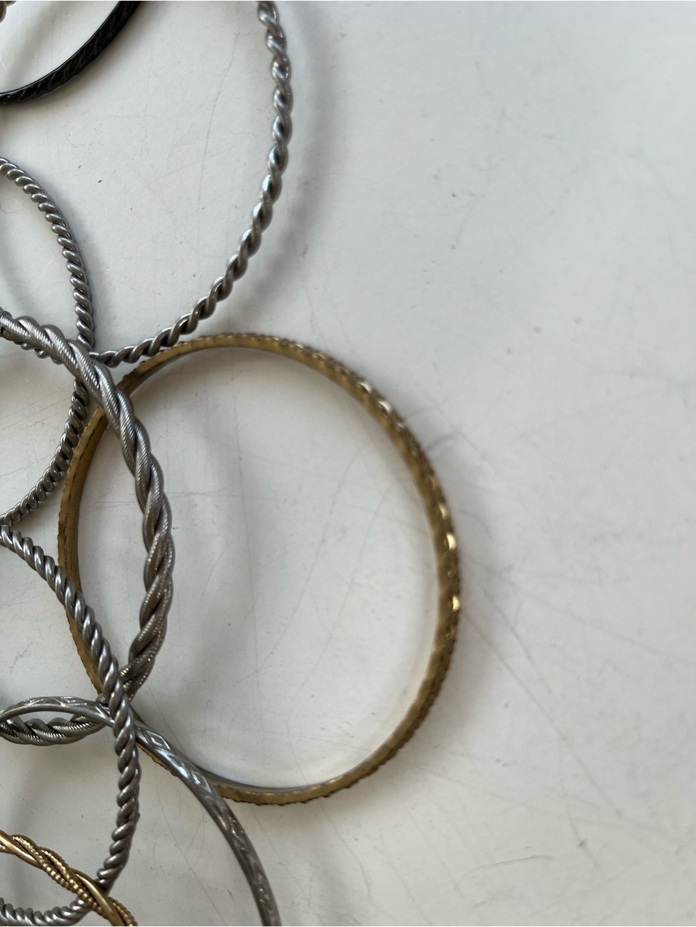 Set of 9 Chico's Mixed Metal Bangle Set - Gold & Silver
